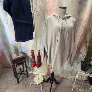 📌KS Island Loose Fit Cotton Hoodie - Long Sleeve Button Down Hooded Pullover